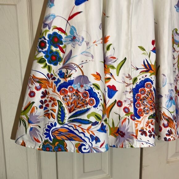 Vintage Petrune of Ithaca White Floral Circle Skirt New With Tags Large L Rare - Picture 12 of 16
